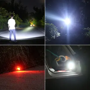 Powerful Emergency Flashlight Outdoor Lighting Long Distance Hunting Waterproof Rechargeable LED Searchlight Flashlight
