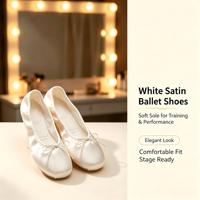 Chaussons de danse souples en satin à semelle souple pour femmes et filles, confortables et flexibles, avec détail nœud, pour l'entraînement et la pratique de la danse