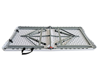Table de salle à manger pliante en HDPE Blow Modling de 122cm
