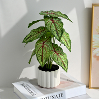 Composition florale créative de 12 plantes vertes en pot de grande taille pour la décoration intérieure, ornement de verdure pour salon et bureau, accessoire de photographie