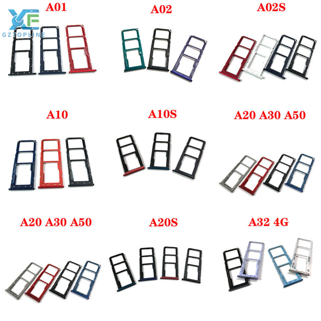 Wholesale High Quality Sim Card Tray Holder A10S A20S A11 A12 A32 A30S A50S A60 A70  for samsung Galaxy