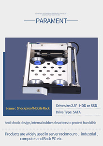Tuş kilidi güvenliği | Titreşim önleyici 2.5 "tepsi | Çalışırken değiştirilebilir SATA desteği | SSD ve HDD için - Product Image 5