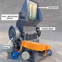 Broyeur industriel de plastique PET, HDPE, PVC, ABS, machine à broyer les déchets, matériaux de recyclage post-usage, 500-2000 kg pour usine