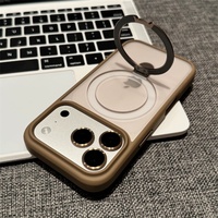 Funda Magnética Transparente Mate para Carga Inalámbrica Compatible con iPhone 17 Pro, Funda con Anillo Magnético para iPhone 17 Pro Max