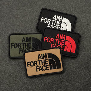 顔に貼る - フロントに刺繍されたモラルパッチ、長方形のベルクロバッジ、パッチング - Product Image 3