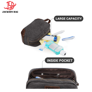 Borsa da Toilette Impermeabile in Poliestere con Cerniera <span class=keywords><strong>per</strong></span> Uomo, Organizer Cosmetico Multifunzione, Kit da Barba, Accessorio Semplice ed Elegante - Product Image 2