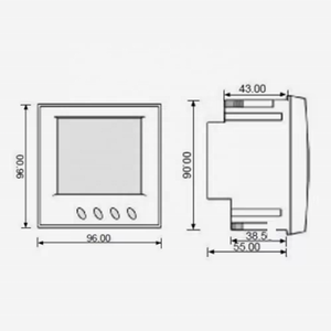 <span class=keywords><strong>Compteur</strong></span> solaire numérique Fineco PM835 96*96mm 5A AMR Energy avec triphasé, certifié CE, Modbus RTU, précision de classe 1 - Product Image 5