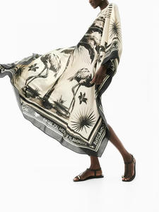 เดรสยาวพิมพ์ลายแฟชั่นสำหรับผู้หญิงเดรสปาร์ตี้คอกลมแขนเต็มสำหรับผู้หญิงเสื้อคลุมวันหยุด2025ฤดูร้อนหรูหรา - Product Image 4