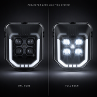 Phare LED ultra-lumineux pour moto Z05, lentille de projecteur universelle, forme en U, DRL fumé, lampe avant externe, scooter, EV, neuf