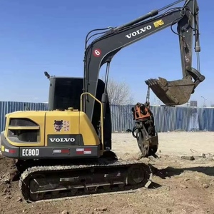 Excavatrice sur chenilles Volvo EC80D d'occasion, 8 tonnes, mini-pelle originale, modèle 2024, pompe Kawasaki, moteur, roulement - Product Image 3