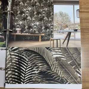 הדפסה אישית נוף טבעי עלים ירוקים פרח קיר טרופי פרחוני נייר קיר טרופי 3D טפט ציור קיר - Product Image 6