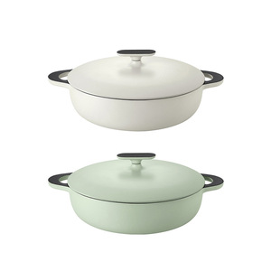 Casserole en fonte émaillée Deslang Aurora Series 24 cm avec couvercle, multifonctionnelle, pour usage domestique - Product Image 2