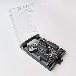 Professional 46-Piece Auto Repair Tool Kit <b>1</b>/<b>4</b> In Metric Socket Set With <b>Ratchet</b> And Wrench For Vehicle Maintenance - Product Image 5