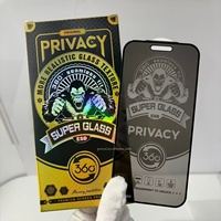 Protection d'écran en verre trempé anti-espion 4 directions 360° pour Samsung, Huawei, Infinix, iPhone 17, 18 Pro Max
