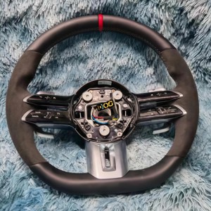 Volant personnalisé DOS pour <span class=keywords><strong>Mercedes</strong></span> en fibre de carbone, Benz AMG Classe S W221, Classe <span class=keywords><strong>E</strong></span> W212 W213, <span class=keywords><strong>CLA</strong></span> C117 <span class=keywords><strong>250</strong></span> C118 avec palettes de changement de vitesse - Product Image 3