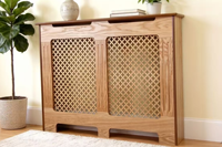 Cache-radiateur en MDF plaqué chêne |   Meuble de radiateur de salon au design moderne |   Meubles de maison amovibles, best-seller