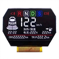 ETON Speedometer Motor Kustom Berkualitas Tinggi 29-Pin HTN 4.5V Layar LCD VA Transmisif Negatif 12 O'clock