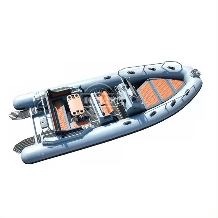 22ft RIB 680 rígido doble aluminio casco PVC/Hypalon botes inflables para agua salada