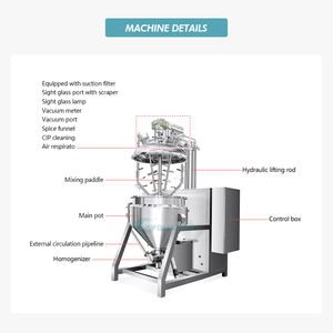 crème sous vide pommade Lotion dentifrice Gel mélangeur faisant la machine équipement de production de cosmétiques - Product Image 3