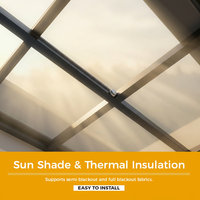 Système de protection solaire automatique Newhoo SR150 Skyline intégré, en métal, pour l'extérieur, avec pare-soleil, blocage des UV, pour véranda