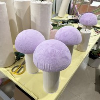Champignon artificiel géant personnalisé en soie/organza, décoration moderne et professionnelle pour vitrine d'événements