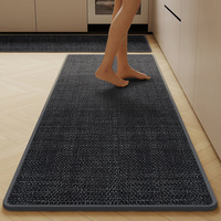 Tapis de sol de cuisine épaissi moderne Tapis rembourré antidérapant avec motif tissé absorbant la porte d'entrée sans lavage et essuyable