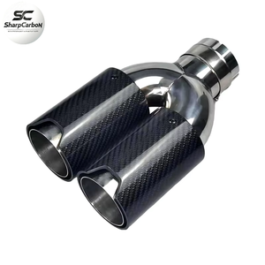 Tubo de Escape de Acero Inoxidable y Fibra de Carbono con Doble Salida de 80 mm, Puntas de Silenciador <span class=keywords><strong>M</strong></span> <span class=keywords><strong>Performance</strong></span> para <span class=keywords><strong>BMW</strong></span> <span class=keywords><strong>328i</strong></span> X6, Modificación de Punta de Silenciador para Automóvil - Product Image 1