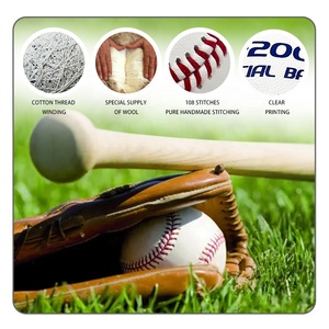 Palle da Baseball Professionali Personalizzate con Logo Stampato, in Pelle a Grana Piena, con Cucitura Piatta/Rialzata, in Sughero e Lana, per Allenamento Softball - Product Image 3