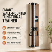 Appareil de musculation mural intelligent avec résistance numérique de 1 à 100 kg, double moteur, machine à câbles pour la maison avec écran tactile