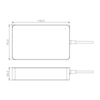 Chargeur GaN THEONE en gros, ultra-fin, 100 Watts, universel USB-C pour ordinateur portable, certifié CE FCC RoHS, idéal pour les voyages
