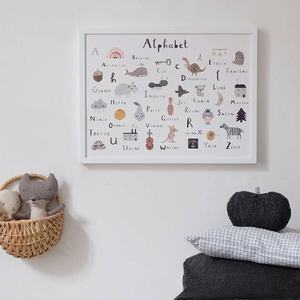 Alfabeto inglés de estilo nórdico para niños, imagen colgante cognitiva decorativa, Fondo de foto de Educación Temprana, pared de salón - Product Image 3