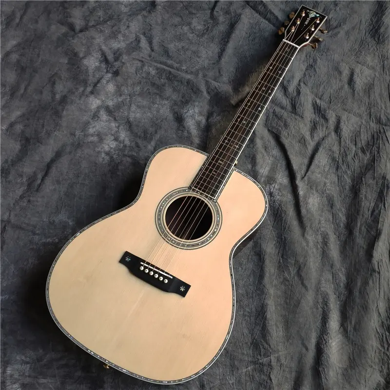 OM style 40 inch acoustic guitar, handmade solid wood guitar,