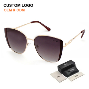 New Arrival Designer Luxury Cat Eye Frames Sunglasses Women Custom Logo Uv400 Ladies <b>Sun</b> Glasses <b>Shades</b> with High Quality - Product Image 1