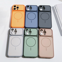 Étui de téléphone magnétique mat en PC bicolore de qualité supérieure avec coque en TPU pour iPhone 16 Pro Max