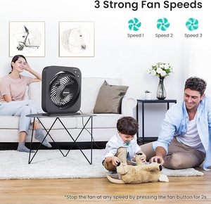 <span class=keywords><strong>Ventilador</strong></span> <span class=keywords><strong>de</strong></span> Escritorio <span class=keywords><strong>Silencioso</strong></span> <span class=keywords><strong>de</strong></span> 12 Pulgadas, <span class=keywords><strong>Ventilador</strong></span> Eléctrico Portátil con Enfriamiento por Aire, 3 Velocidades y Temporizador Ajustable <span class=keywords><strong>de</strong></span> 60 Minutos - Product Image 5