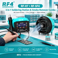 Station de Soudage Professionnelle 2-en-1 RF4 H7 + SF4 et Aspirateur de Fumée Directionnel à Flux d'Air pour Travaux de Soudure