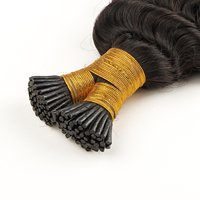 Orientfashion Vente en gros Double Drawn I Tip Extensions de cheveux humains Bouclés Deep Wave Kératine itip Remy Cheveux vierges