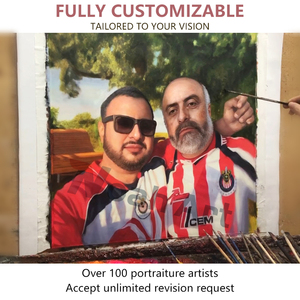 Dipinto a Mano su Tela in Stile Realista, Ritratto Personalizzato di Famiglia, Regalo per la Festa della Mamma - Product Image 1