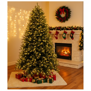 <span class=keywords><strong>Sapin</strong></span> <span class=keywords><strong>de</strong></span> <span class=keywords><strong>Noël</strong></span> <span class=keywords><strong>artificiel</strong></span> <span class=keywords><strong>pré</strong></span>-éclairé à LED <span class=keywords><strong>de</strong></span> 1,80 m, facile à assembler, pour la maison et le bureau, en PVC+PE durable avec support - Product Image 1