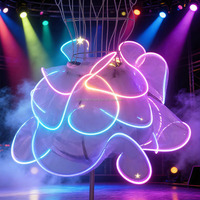 Robe de danse sexy en fibre optique avec télécommande, costume lumineux à LED à changement de couleur, tenue de scène lumineuse pour spectacle de fête