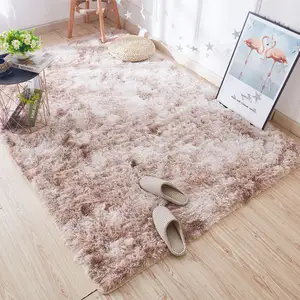 Vendita all'ingrosso rettangolare coperta di tappeti-Stuoie Shaggy eccellenti del tappeto di progettazione moderna per il salone tappeto su ordinazione 100% del poliestere tappeto lanuginoso della pelliccia del Faux