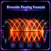 Fuente Musical Flotante Personalizada para Ríos y Riberas - Automatización de Paisajes - LED RGB - Acero Inoxidable 316 para Todo Clima - CE RoHS - Directo de Fábrica
