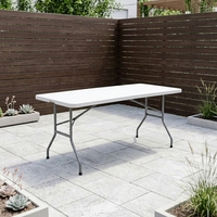 Table robuste de 183 cm, cadre renforcé, empilable. Idéal pour les entreprises de location, les distributeurs automatiques, les banquets et les événements variés.