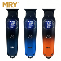 Tondeuse à cheveux professionnelle MRY 7000 tr/min, rechargeable par USB, sans fil, avec écran LCD, lame en acier inoxydable, 5W, pour salon et domicile