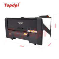 Topdpi vitesse rapide A3 taille 330mm imprimante DTF de bureau pour film PET avec tête 2 XP600 avec machine de fixation de poudre