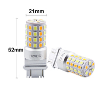 Ampoule LED T25 3157 à double couleur pour feux de recul et clignotants de voiture 12V 24V Haute luminosité Remplacement