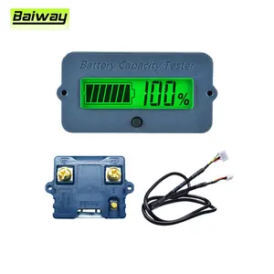 Baiway monitor de bateria de carro, medidor de voltagem para carros com display de lcd 100v 50a universal