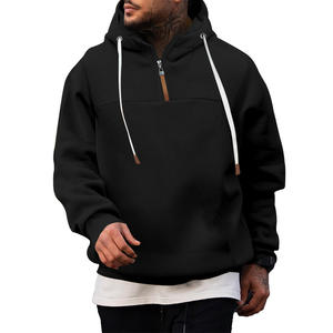 Sweat-shirt à capuche pour homme doublé en polaire avec fermeture éclair, respirant, décontracté, pour l'automne et l'hiver, idéal pour le sport - Product Image 2