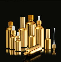 Flacon compte-gouttes en verre avec logo et boîte, flacon compte-gouttes d'huile en verre doré 10ml 20ml 30ml 50ml