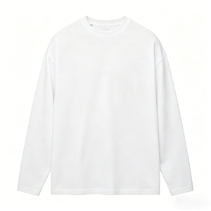 <span class=keywords><strong>T</strong></span>-<span class=keywords><strong>shirt</strong></span> personalizzata da <span class=keywords><strong>uomo</strong></span> in 100% cotone, qualità di lusso, girocollo <span class=keywords><strong>a</strong></span> <span class=keywords><strong>costine</strong></span>, manica lunga, pesante, stile streetwear - Product Image 4
